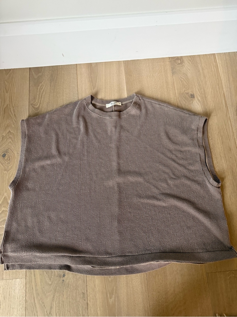 Three Bird Nest Boxy Sleeveless Knit Top - Taupe